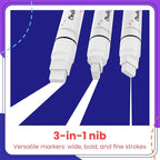 White Jumbo Chalk Markers - 15mm Window Markers | Pack of 2 White pens - Use on - Image 3