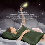 Silk Pillow Cases 2 Pack Mulberry Silk Pillow Cases Soft Breathable Both Sided - Image 7