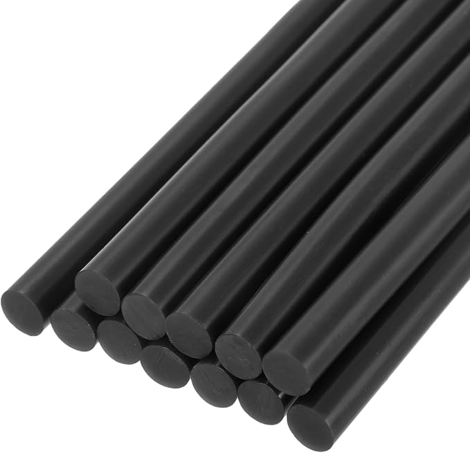 uxcell Mini Hot Glue Sticks for Glue Gun 11mm x 200mm Black 12pcs by uxcell