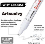 Artsunlvy White Paint Pens marking pens Permanent Markers - Image 5