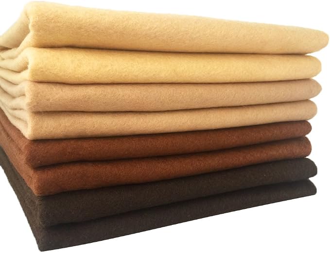 4pcs Thick 1.4mm Soft Felt Fabric Sheet Assorted Color Felt Pack DIY Craft by flic-flac