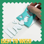 Turquoise Puff Vinyl Heat Transfer - Image 3