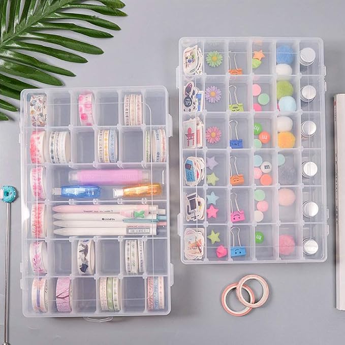 2 Pack Clear Bead Organizer Tackle Box - Image 7
