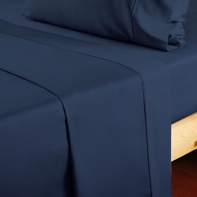 Cotton Twin Flat Sheet Only, 600 Thread Count 100% Egyptian Cotton Top Sheet - Image 5