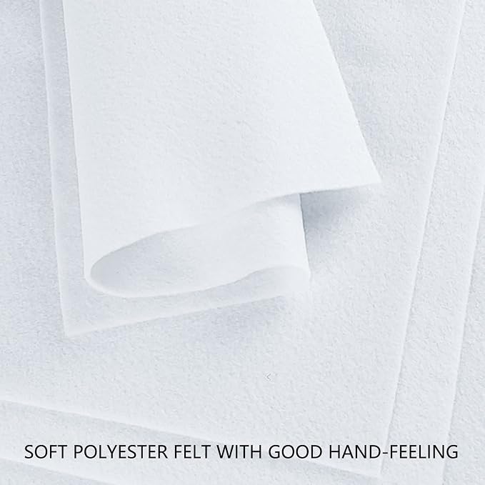 Jtnohx White Felt Fabric, Soft Felt Sheets - Image 5