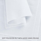 Jtnohx White Felt Fabric, Soft Felt Sheets - Image 5