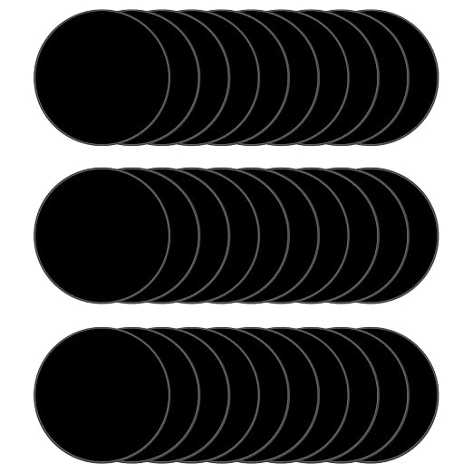 30Pcs 4 inch Black Acrylic Discs Acrylic Circle Blanks, Round Acrylic Sheets by DARENYI