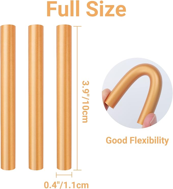 48 Pack Metallic Gold Hot Glue Sticks Full Size, Wax Sticks - Image 2