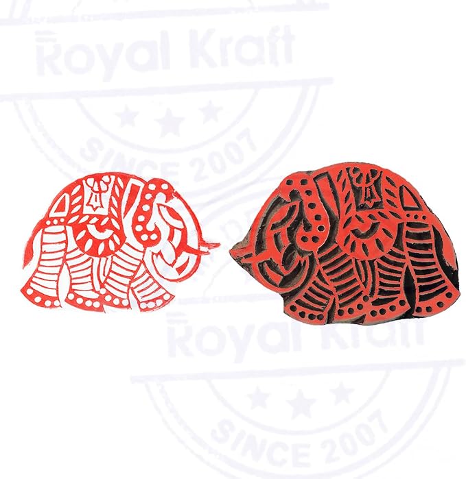 Royal Kraft Wooden Stamps DIY Fabric, Henna Printing Blocks THDtag065 - Image 4