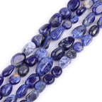HAAMIIQII Natural Blue Sodalite Pebble Stone 5-8mm Small Irregular Freeform - Image 2