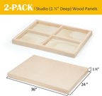 Falling in Art 2 Pack Unfinished Wooden Canvas Panels, 24x36 Gallery Birch Wood - Image 2