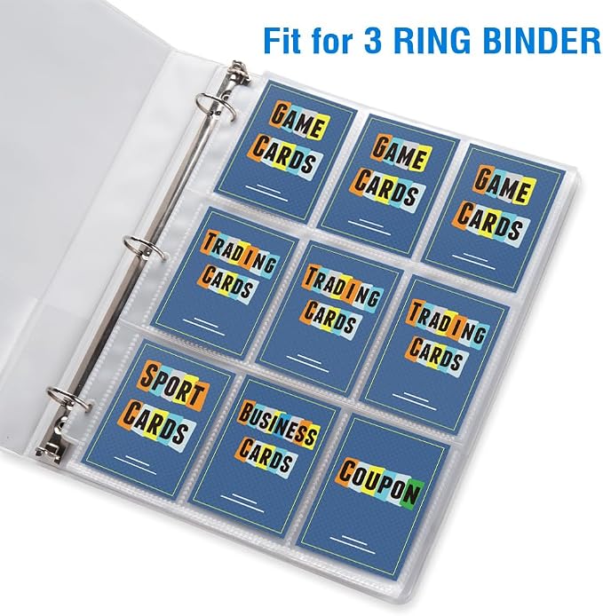 120 Pack 9 Pocket Page Protectors, Sooez Single Sided Trading Card Sleeves - Image 5