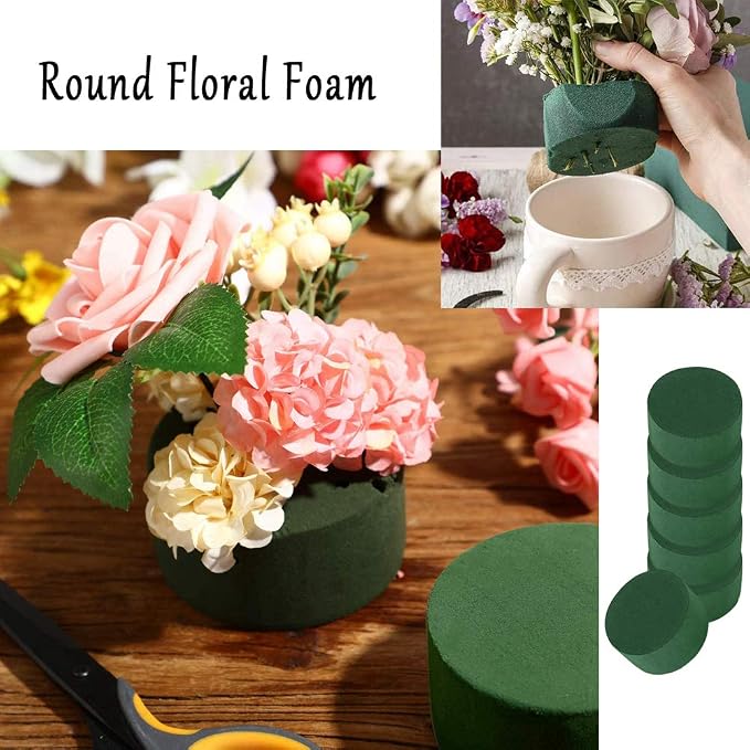 20 PCS Round Floral Foam, Wet Florist Floral Foam Block Flower Arrangement - Image 4
