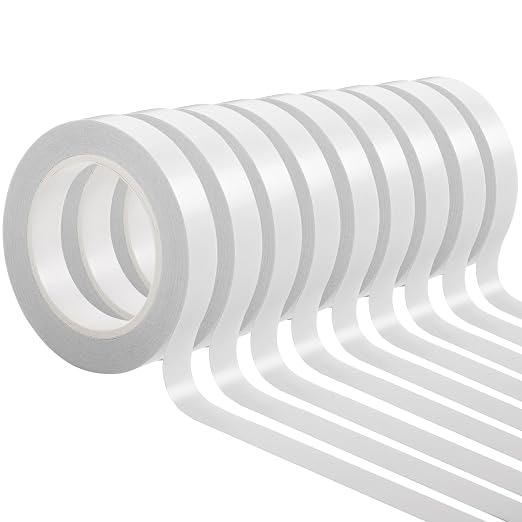 9 Rolls Double Sided Tape for Crafts, Strong Double-Sided Tape, Scrapbook Tape by Unknown