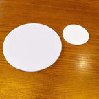 Set of 20 White Acrylic Discs, 1/8" Thick Round Transparent Circle Blanks - Image 3