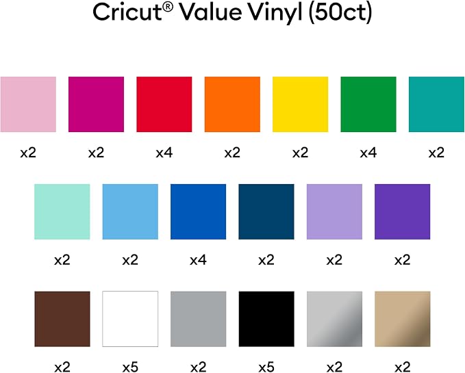 Cricut Value Permanent Vinyl-Rainbow Sampler - Image 3