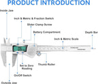 Digital Caliper Measuring Tool, IP54 Waterproof Electronic Micrometer Caliper - Image 5