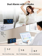 Vibrating Alarm Clock for Heavy Sleepers – Loud Bed Shaker, Dual Alarms - Image 3
