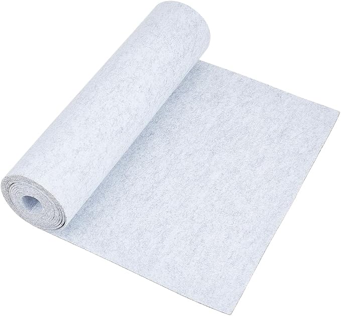 BENECREAT 118x15.75 Inch Light Grey Felt Roll, 2mm Thick Craft Felt Fabric Soft by BENECREAT