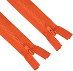 ANPURZII 2PCS #5 18 Inch Vermilion Orange Separating Jacket Zippers by Unknown