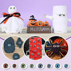 AHANDMAKER 80 pcs Half Round Doll Eye, Plastic Doll Craft Eyes Scary Eyes - Image 6