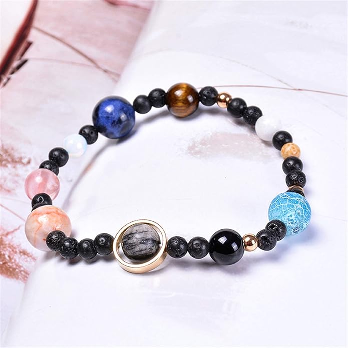 ONLYJUMP Planet Bracelet Solar System Universe Galaxy Bracelet Handmade Natural - Image 8