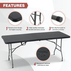 FDW Folding Half Portable Foldable Table - Image 4
