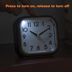 Tinload 4.3" Vintage Retro Analog Alarm Clock, Super Silent Non Ticking Clock - Image 5
