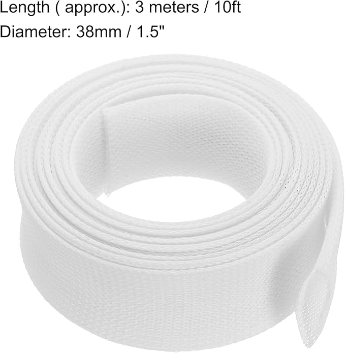 uxcell Expandable Sleeving, 2 3/8-inch 10ft Cable Sleeve - Image 3