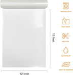 Rainow White Glitter Heat Transfer Vinyl 12" x 15 ft HTV - Image 2