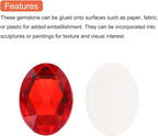 MECCANIXITY 50Pcs Acrylic Oval Gems 13x18 mm Flat Back Artificial Rhinestones - Image 4