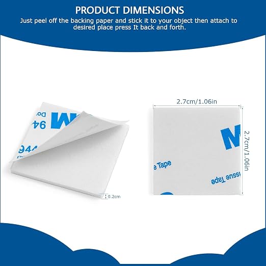 100Pcs Double Sided Foam Tape, Square Sticky Double Sided Adhesive Pads - Image 2