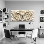 ZESTRILIA Dental Tooth Floral Relief Wall Art, Medical Nature Abstract Canvas - Image 2