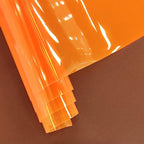 HYANG Orange Transparent PVC Super Clear Holographic Vinyl Faux Leather Sheets - Image 3