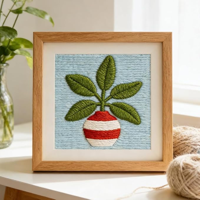 INFUNLY Potted Plant Punch Needle Kit - Image 6