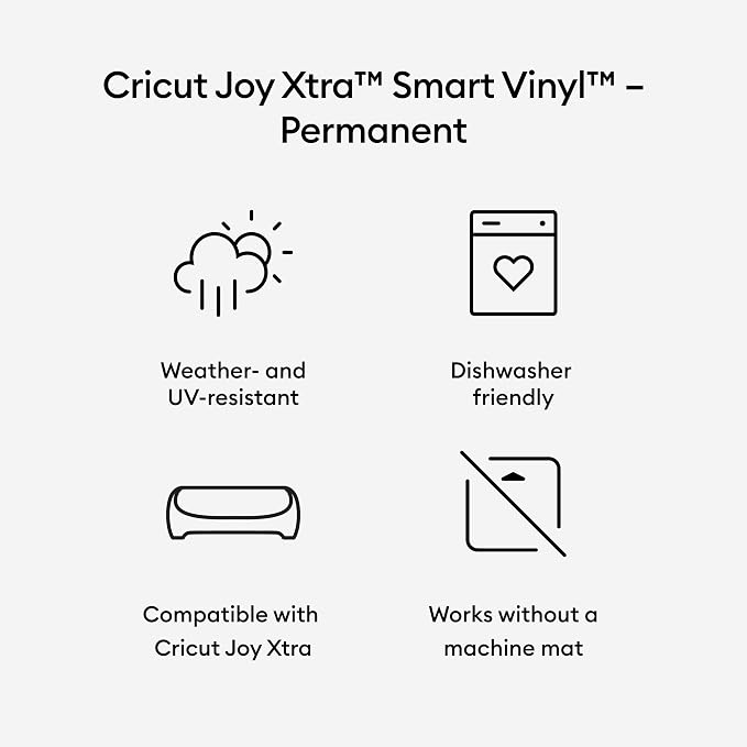 Cricut Joy Xtra Matte Metallic Smart Permanent Vinyl, Decor Projects, Decals & - Image 3