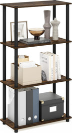 Furinno Turn-N-Tube Storage Shelves, 4-Tier Toolless Book Shelf, Corner Shelf by Furinno-FitsYourSpaceFitsYourBudget