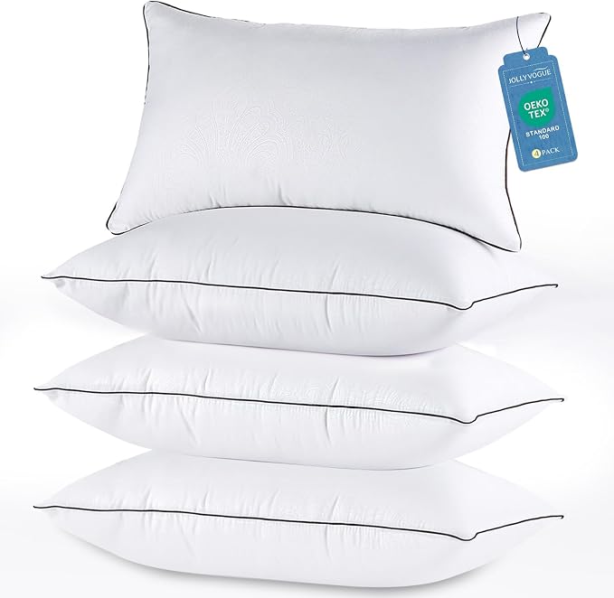 JOLLYVOGUE King Size Pillows Set of 4 by JOLLYVOGUE