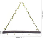 2 Pcs Decorative Leaf Floating Wall Shelves Coat Hooks, 5 Hook | Driftwood - Image 2