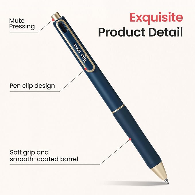 Taja Colorful Gel Pens, 0.5mm Fine Point Smooth Writing Pens - Image 2