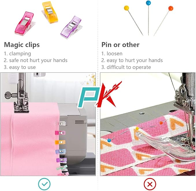 Sewing Clips 100 Pcs Quilting Clips 80 Small +20 Large Fabric Clips Assorted - Image 6