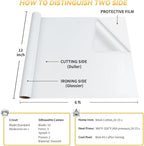 VinylRus Heat Transfer Vinyl-12” x 6ft White Iron on Vinyl Roll - Image 4