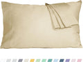 Pillow Cases, Standard Queen Size Cotton Percale Weave Pillowcases, Pre-Shrunk by HOMTEC