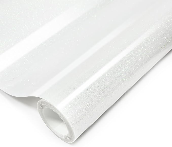 Glitter Iron On 12in X 8ft, HTV Heat Transfer Vinyl | Glitter HTV Easy to Cut & by YIWLOER