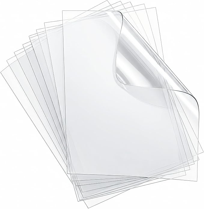 50Pcs Acetate Sheets for Crafts 6.30×4.33in Heat Resistant Clear Acetate Sheets by Unknown