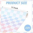 Pastel Rainbow Checkered Bulletin Board Paper Roll Colorful Bulletin Board - Image 2