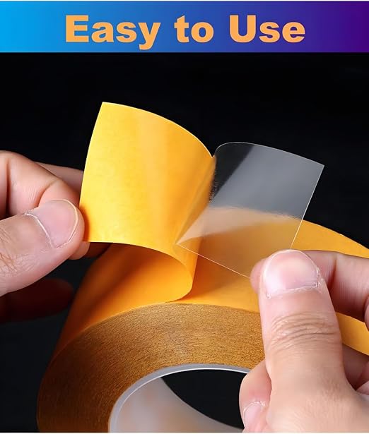 Ultra-Thin Clear Double Sided Adhesive Tape 2 Inch x 85FT Heavy Duty Two Side - Image 5