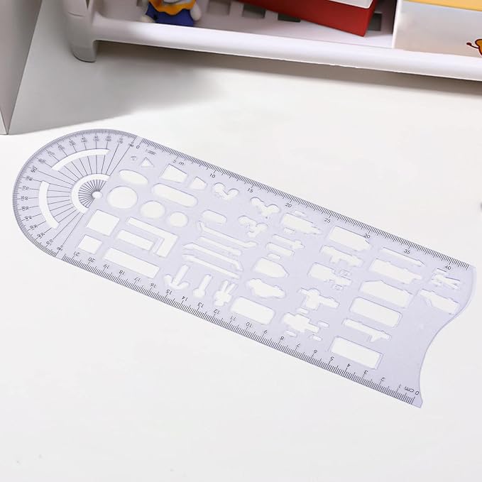 Geometric Drawing Ruler Accident Symbols Drawing Template Measuring - Image 6