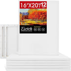 ESRICH Stretched Canvas for Painting 16x20 Inch, Primed Acid-Free Cotton Blank by ESRICH