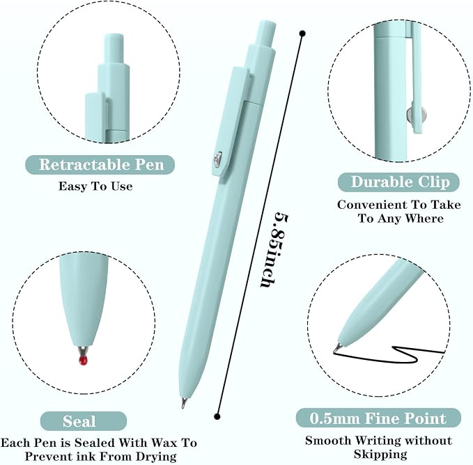 Piochoo Gel Pens, Cute Office School Supplies Gifts - Image 3